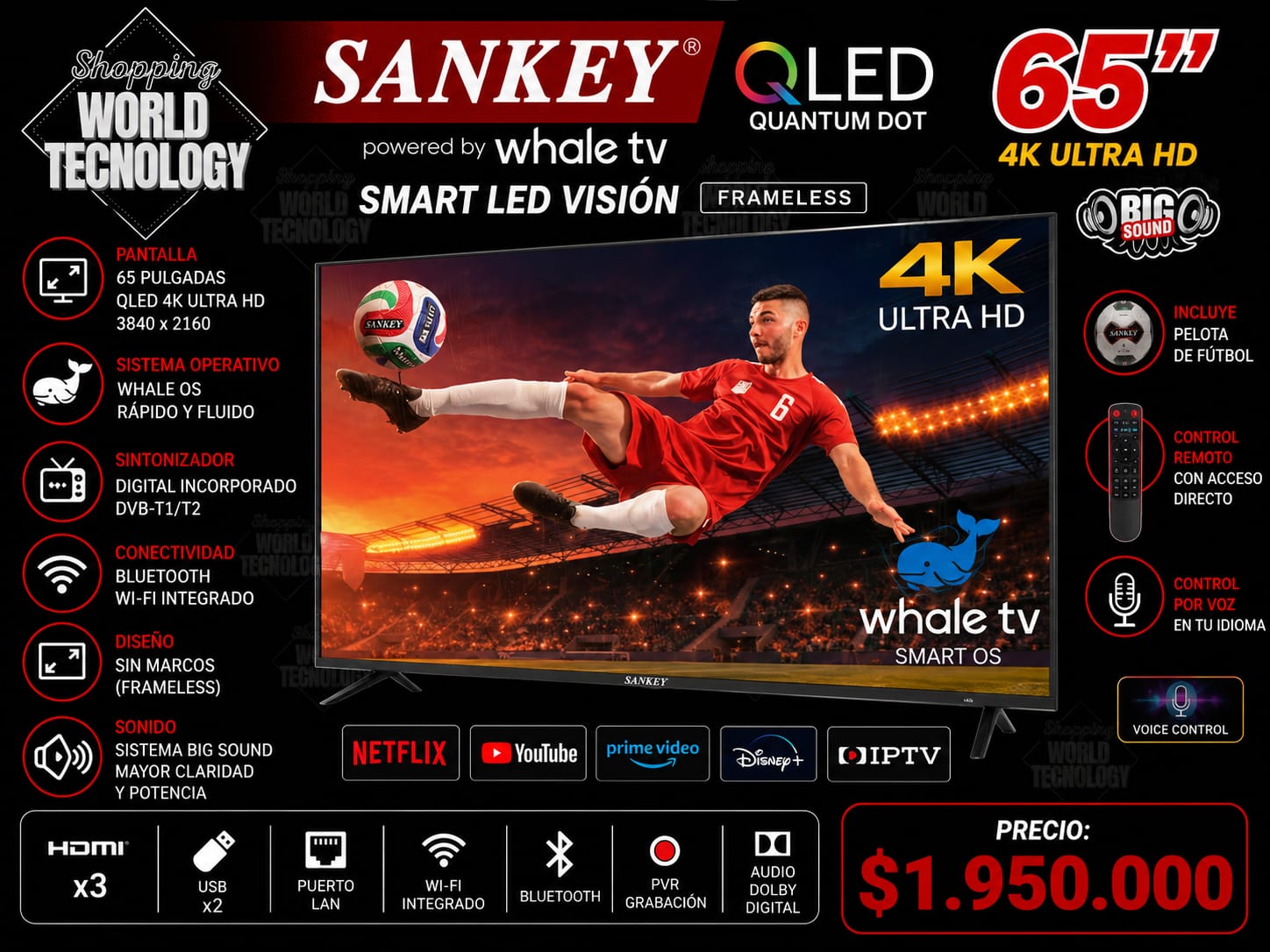 Smart TV y televisores de todas las pulgadas